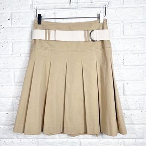 THEORY Pleated Cotton Skirt